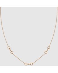 Gucci - Horsebit Diamond 18K Pendant Necklace - Lyst