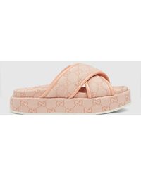 Gucci - Sandalo Donna Con Plateau E Gg, Taglia - Lyst