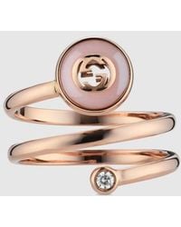 Gucci - Interlocking 18K Spiral Ring - Lyst