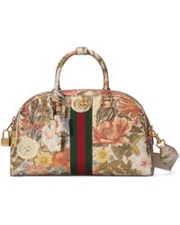 Gucci Ophidia GG Flora Medium Duffle Bag - Brown