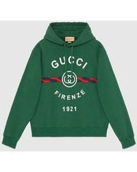 Gucci - Felpa In Cotone Con Incrocio GG Torchon - Lyst
