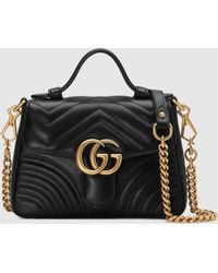 Gucci GG Marmont Mini-Henkeltasche - Schwarz