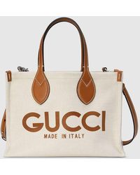 Gucci - Borsa Shopping Con Stampa Misura Mini - Lyst