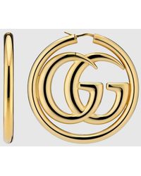 Gucci - Gg Marmont Hoop Earrings - Lyst