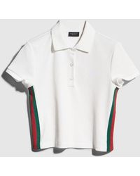 Gucci - Rib Cotton Jersey Polo Shirt With Web, Size Xxl, Ready-To-Wear - Lyst