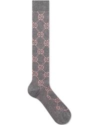 Gucci GG Socken aus Lamé - Grau