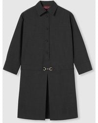 Gucci - ホースビット付き ウール ドレス, グレー, ウェア - Lyst