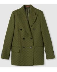 Gucci - Ggキャンバス ジャケット, グリーン, ウェア - Lyst
