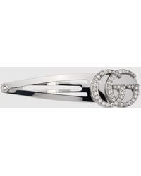 Gucci - Hair Clip With Crystal Double G - Lyst