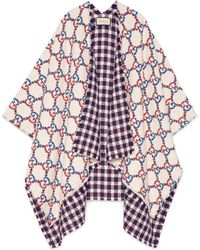 Gucci Reversible GG Poncho - White
