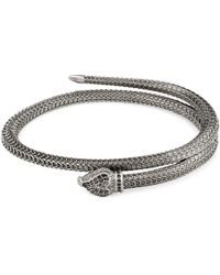 Gucci Pulsera de culebra de plata Garden - Metálico