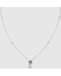Gucci - Gg Marmont Mother Of Pearl Necklace - Lyst