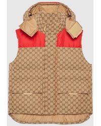 Gucci - GG Cotton Canvas Padded Gilet - Lyst
