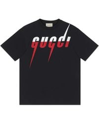 Gucci T-shirt With Blade Print - Black