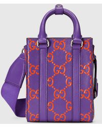 Gucci - Mini-Shopper aus geprägtem GG Leder - Lyst
