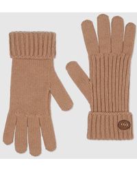 Gucci - Wool Cashmere Gloves With Double G - Lyst