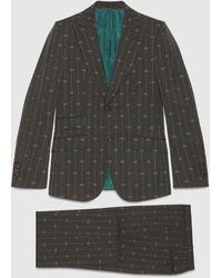 Gucci - Heritage Anzug aus Wolle mit GG Streifen - Lyst