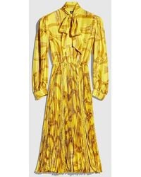 Gucci - Printed Silk Twill Chemisier Dress - Lyst