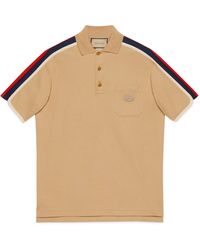 Gucci - Cotton Jersey Polo Shirt With Web - Lyst