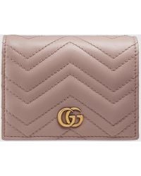 Gucci - ダブルg カードケース(コイン&紙幣入れ付き), ピンク, Leather - Lyst