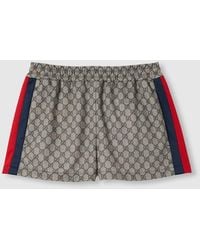 Gucci - Short De Punto Técnico Con Gg Y Tribanda Web, Talla - Lyst