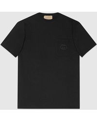 Gucci - T-shirt En Jersey De Coton Avec Empiècement - Lyst