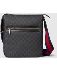 Gucci - 〔Gg ブラック〕ミディアム メッセンジャーバッグ, ブラック, Ggキャンバス - Lyst