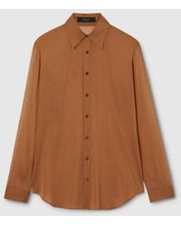 Gucci - Silk Stretch Chiffon Shirt, Size 15 - Lyst