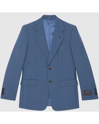 Gucci - Wool Mohair Formal Jacket With Label - Lyst