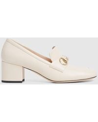 Gucci - Mocasín Con Tacón Y Horsebit Para Mujer, Talla - Lyst