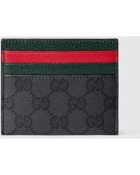 Gucci - Card Case With Web Card Slots, Gg Canvas - Lyst