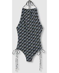 Gucci - Printed Sparkling Jersey Swimsuit - Lyst