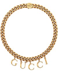 Gucci Necklace With Script - Metallic