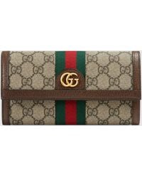 Gucci Ophidia Continental Brieftasche mit GG - Braun
