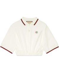 Gucci - Cotton Piquet Polo Shirt With Web - Lyst