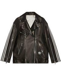 Gucci Adidas X Leather Jacket - Black