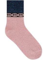 Gucci Socken mit GG Ketten-Motiv - Mehrfarbig