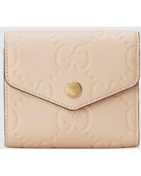 Gucci - GG ミディアム ウォレット, ピンク, Leather - Lyst