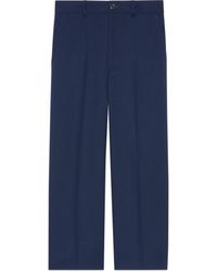 Gucci - Fluid Drill Cropped Trouser - Lyst