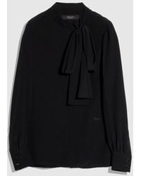Gucci - Silk Crêpe De Chine Shirt With Embroidery - Lyst
