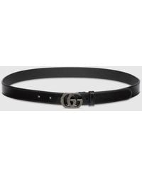 Gucci - Belt With Double G Buckle, Size 85 - Lyst