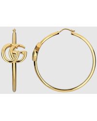 Gucci - Gg Marmont Hoop Earrings - Lyst