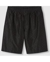Gucci - Cotton-Silk Gg Faille Short Shorts - Lyst