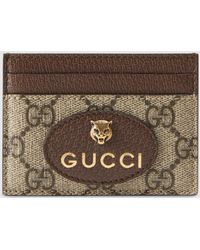Gucci GG Supreme Monogram Tiger Print Card Holder, myGemma