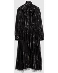 Gucci - Pinstripe Silk Organza Chemisier Dress - Lyst