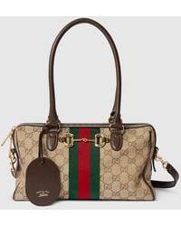 Gucci - Borsetto Medium Boston Bag, Gg Canvas - Lyst