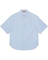 Gucci - GG Supreme Oxford Cotton Shirt - Lyst