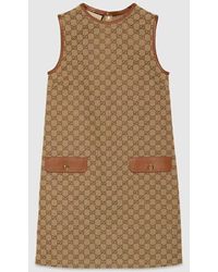 Gucci - Vestido De Lona Con Gg, Talla - Lyst