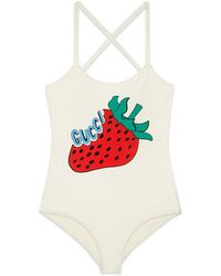 gucci floral bathing suit