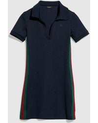 Gucci - Rib Cotton Jersey Dress With Web - Lyst